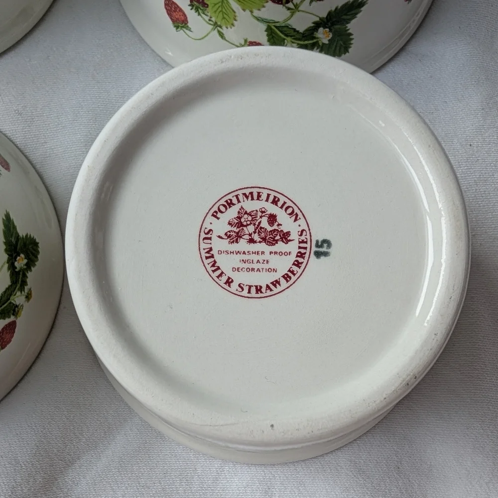 Vintage Portmeirion Summer Strawberries Ramekins Discontinued - 4